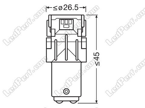 P21/5W LED-Lampen Osram LEDriving® SL Rot - BAY15d