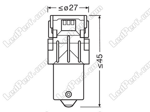 Orange PY21W LED-Lampen Osram LEDriving® SL - BAU15s