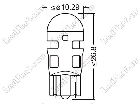 Orange W5W / WY5W LED-Lampen Osram LEDriving® SL - W2.1x9.5d