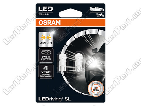 Orange W5W / WY5W LED-Lampen Osram LEDriving® SL - W2.1x9.5d