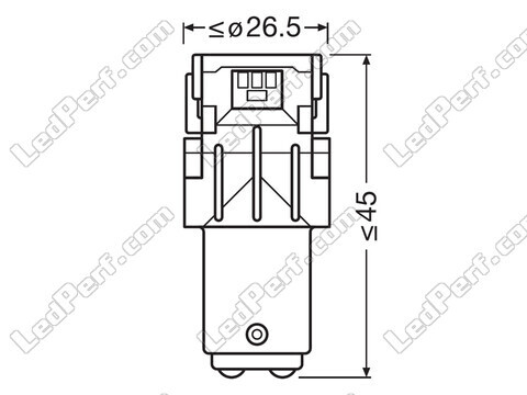 Ampoules LED oranges P21/5W Osram LEDriving® SL  - BAY15d