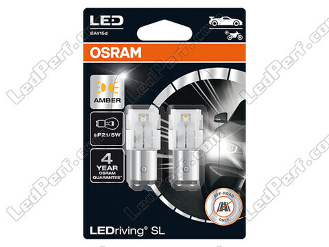 Ampoules LED oranges P21/5W Osram LEDriving® SL  - BAY15d