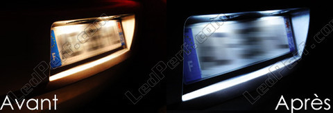 Led Plaque Immatriculation Nissan Micra IV avant et apres