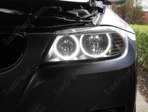 Pack Angel-Eyes-LEDs (Ringe) V2 für BMW Serie 3 (E90) Phase 2 (LCI) - ohne  Original-Xenon