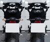 Vergleich vor und nach der Installation Dynamische LED-Blinker + Bremslichter für BMW Motorrad C 650 Sport