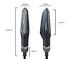 Gesamtabmessungen der Dynamische LED-Blinker mit Tagfahrlicht für Suzuki Marauder 800