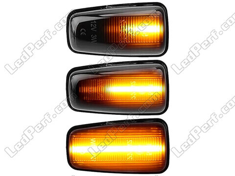 Eclairages des répétiteurs latéraux dynamiques noirs à LED pour Citroen Jumpy (2007 - 2012)