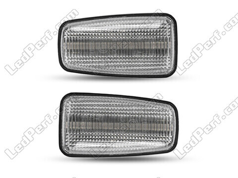 Vue de face des clignotants latéraux séquentiels à LED pour Citroen Jumpy (2007 - 2012) - Couleur transparente