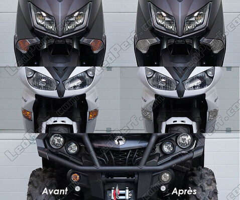 Led Clignotants Avant CFMOTO Rancher 600 (2010 - 2014) avant et après