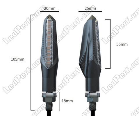 Ensemble des dimensions des Clignotants Séquentiels à LED pour Husqvarna TE 250 / 250i (2017 - 2019)