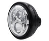 Exemple de Phare rond noir avec un optique LED chromé de Suzuki Marauder 250