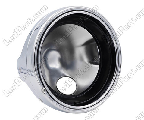 Phare rond et chromé pour l'adaptation d'un optique full LED sur Yamaha YBR 125 (2004 - 2009)