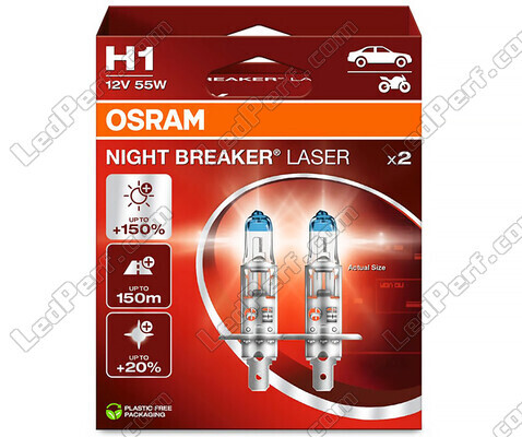 Pack de 2 Ampoules H1 Osram Night Breaker Laser +150% - 64150NL-2HB