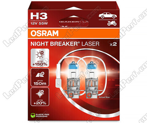 Pack de 2 Ampoules H3 Osram Night Breaker Laser +150% - 64151NL-2HB