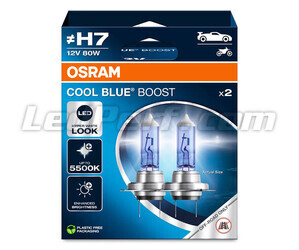 Glühlampen H7 Osram Cool Blue Boost 5 500K Xenon-Effekt Ref: 62210CBB-2HB in Verpackung mit 2 Glühlampen