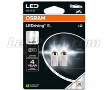 Pack mit 2 Lampen T10 W5W Osram LEDriving SL White 6000K - 2825DWP-2BL